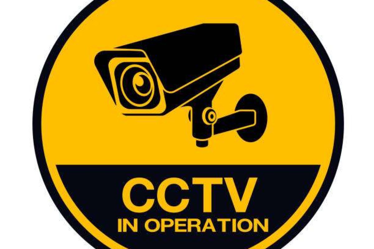 CCTV Camera. Black Video surveillance sign.vector isolated